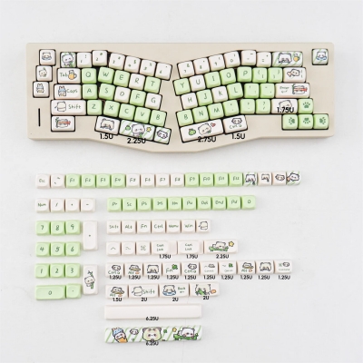 Panda 104+38 MOA Profile Keycap Set Cherry MX PBT Dye-subbed for Mechanical Gaming Keyboard